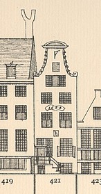 Keizersgracht 421, Tekening Caspar Philips