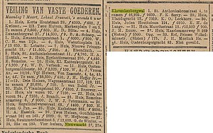 Kloveniersburgwal 01 1892 Veiling Algemeen Handelsblad 08-03-1892