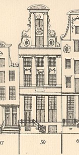 Herengracht 59 tekening Caspar Philips