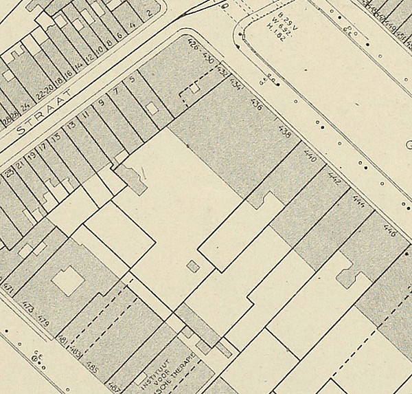 Herengracht 430 - 446 kaart PW 1943