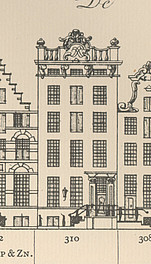 Herengracht 310 , Tekening Caspar Philips